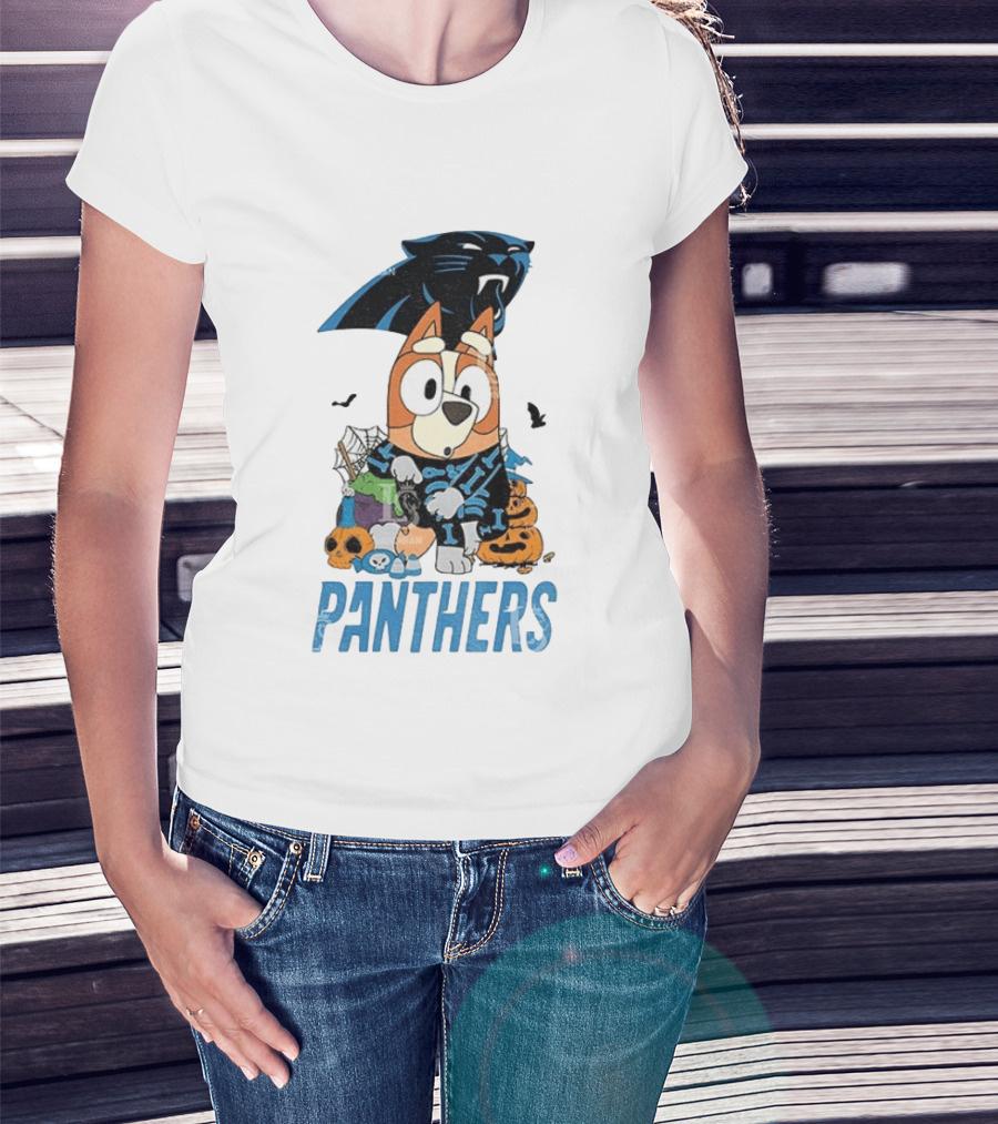 Carolina Panthers Bluey Halloween 2026 Fun Fan Collab T-Shirt