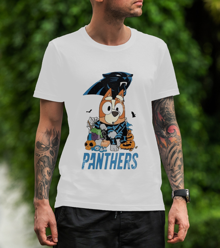 Carolina Panthers Bluey Halloween 2026 Fun Fan Collab T-Shirt