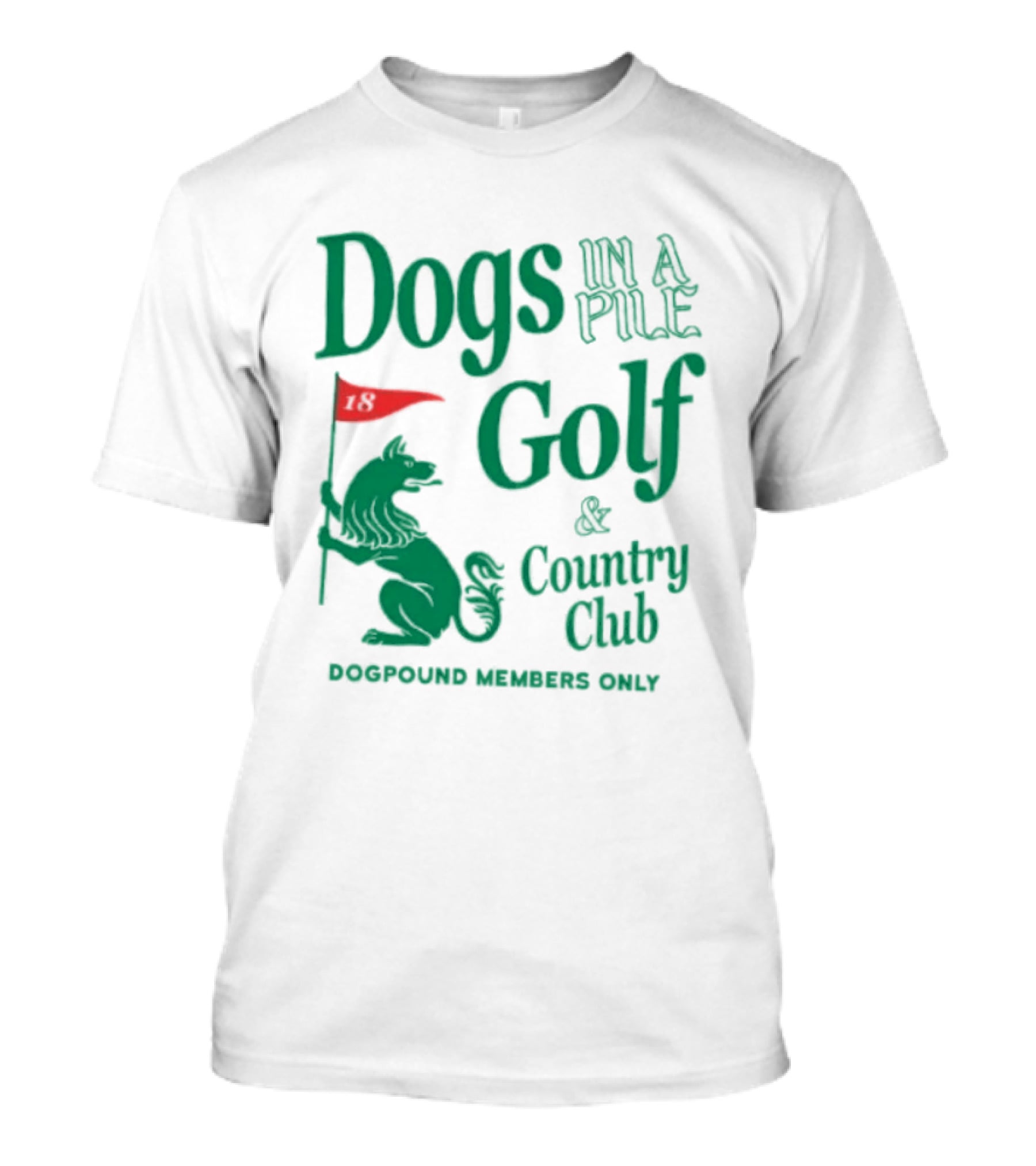 Dogs In A Pile Golf And Country Club Doghouse Wherever Cozy T-Shirt