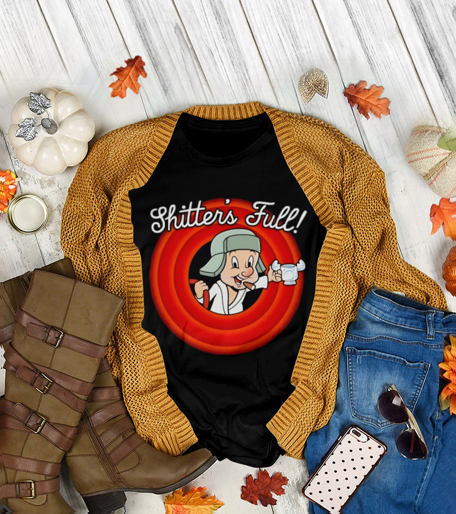 Shitter's Full Cousin Christmas Vacation Cartoon Character Cigar And Robe T-Shirt