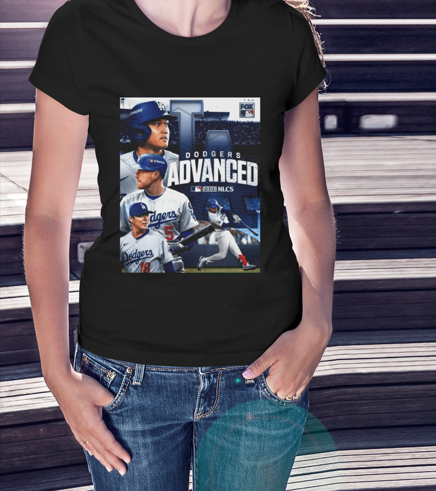 Dodgers Advanced To 2026 NLCS With Fox MLB Coverage T-Shirt