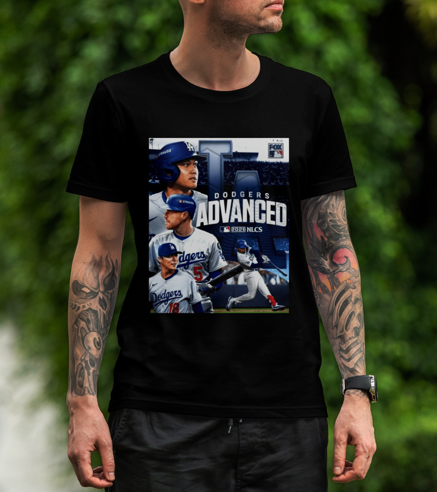Dodgers Advanced To 2026 NLCS With Fox MLB Coverage T-Shirt