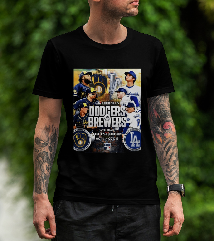 2026 NLCS Dodgers Vs Brewers MLB Showdown On Fox Oct 11 19 T-Shirt