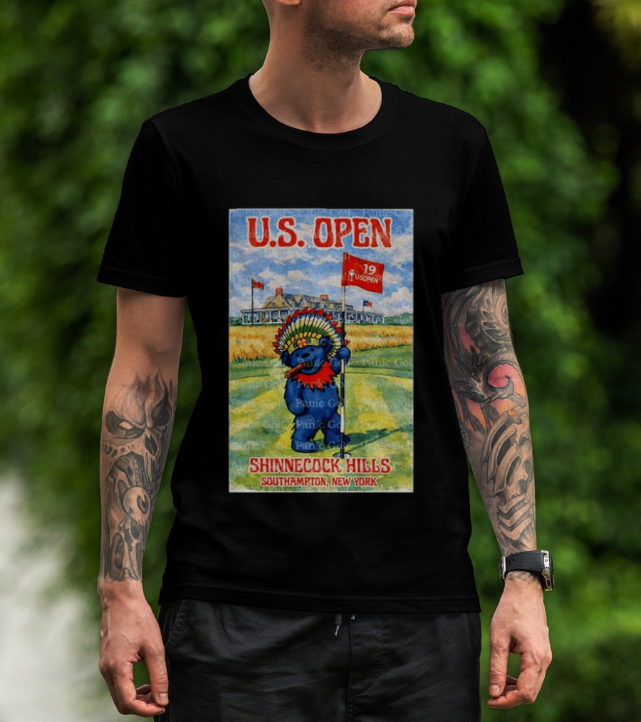 U.S. Open Shinnecock Hills Southampton New York Grateful Dead Dancing Bear Golf Course T-Shirt