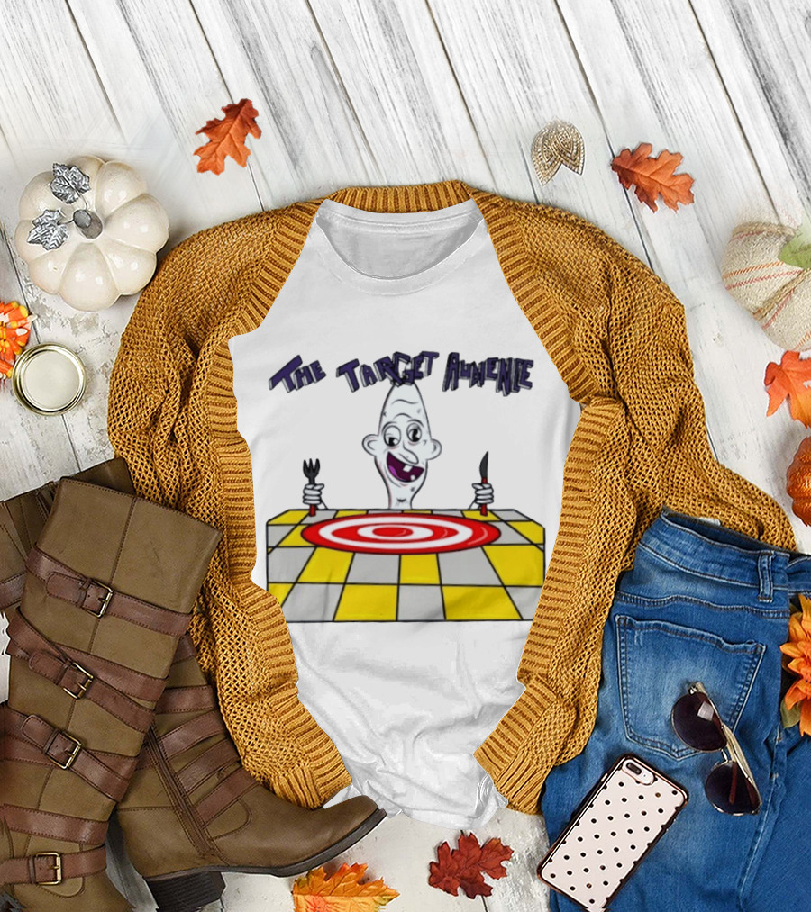 The Target Audience Cartoon Character With Fork And Knife T-Shirt