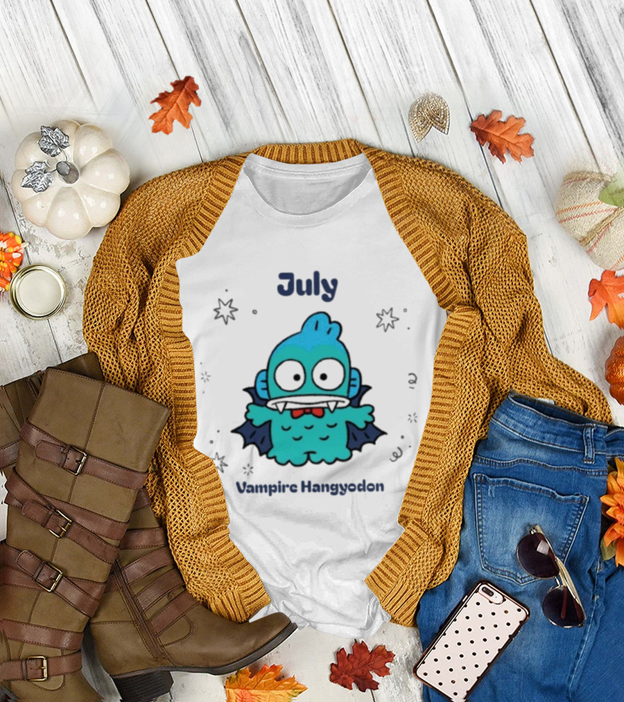 July Vampire Hangyodon Spooky Sanrio Halloween T-Shirt