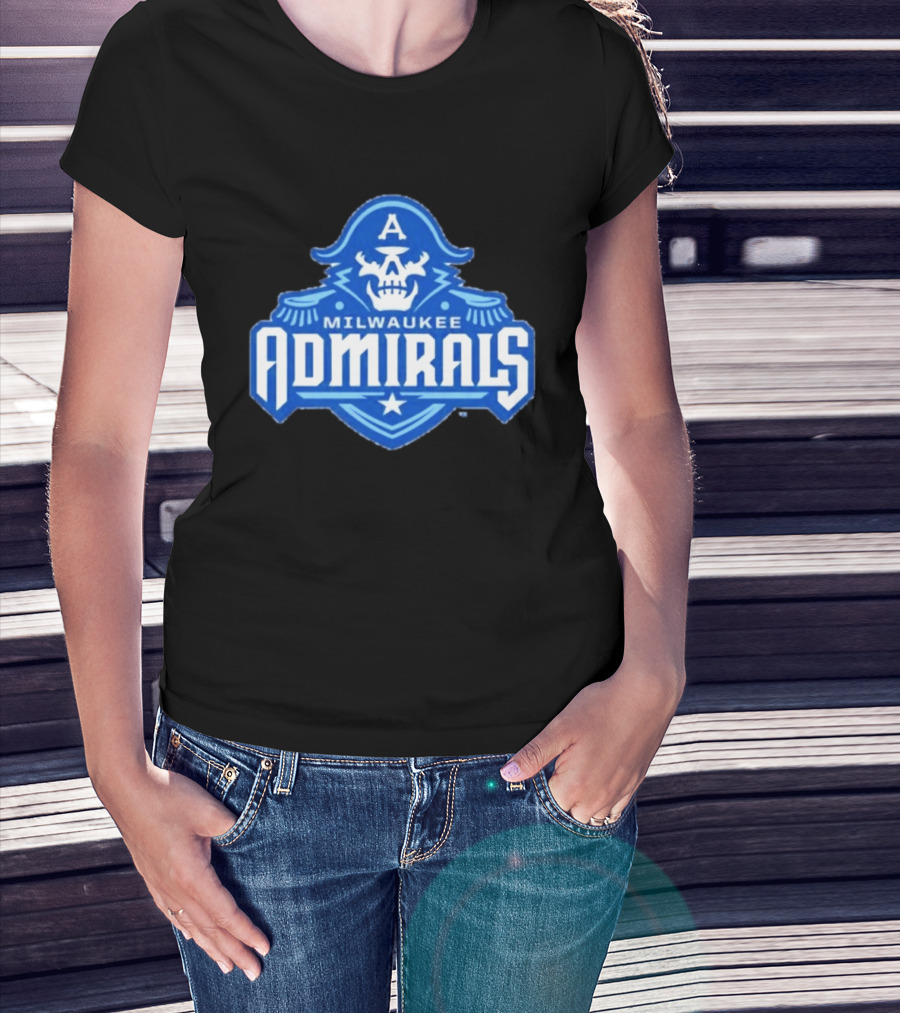 Milwaukee Admirals AHL Hockey Team Spooky Skeleton T-Shirt
