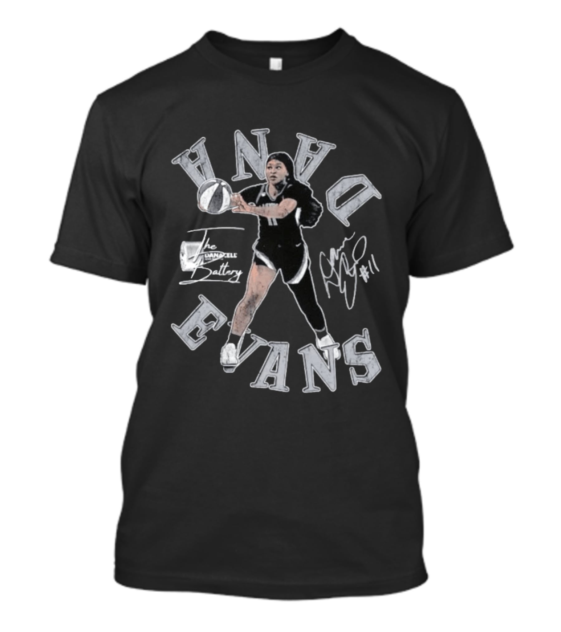 Dana Evans No 11 The Handell Battery WNBA T-Shirt