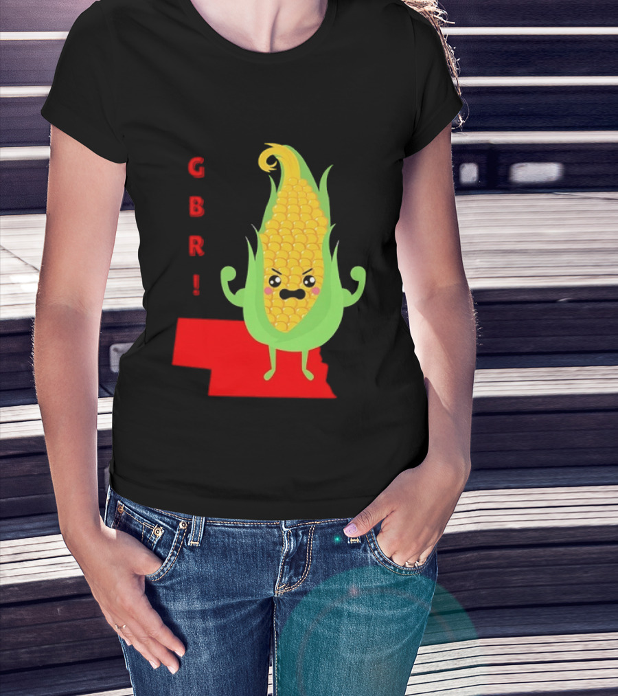 GBR Nebraska Corn Go Big Red Cornhusker Spirit T-Shirt