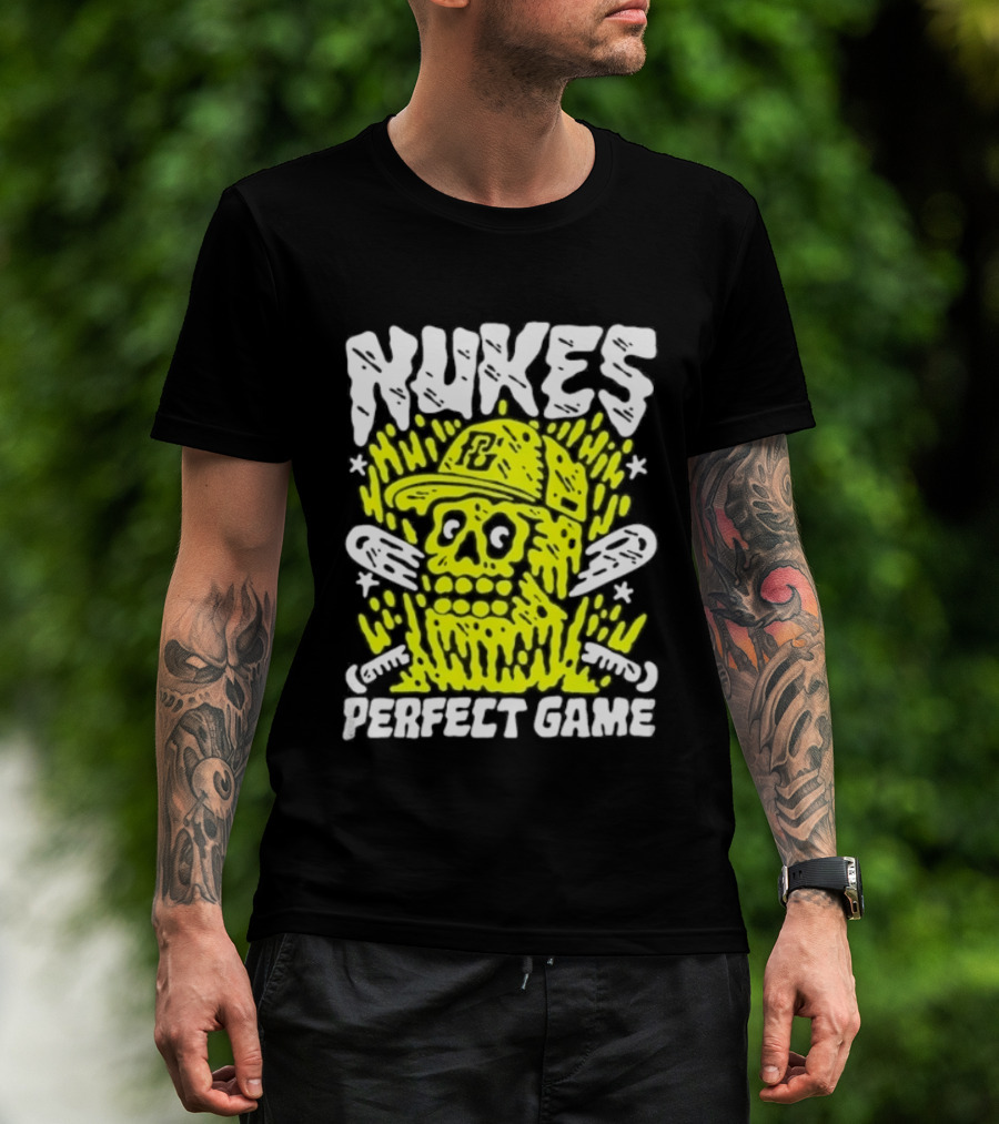 Nukes PC Skull Baseball Perfect Game T-Shirt