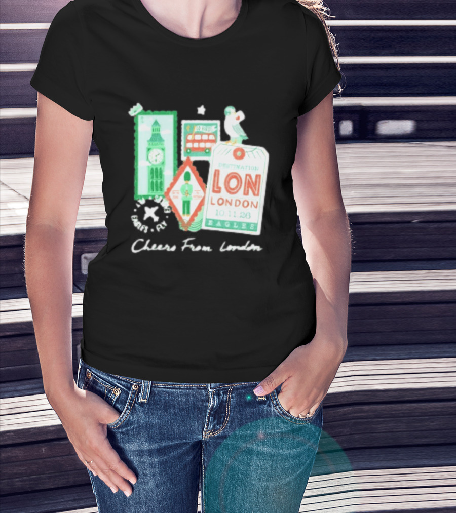Philadelphia Eagles Destination London 101126 Cheers London T-Shirt
