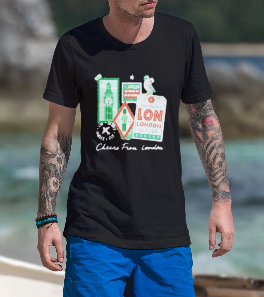 Philadelphia Eagles Destination London 101126 Cheers London T-Shirt