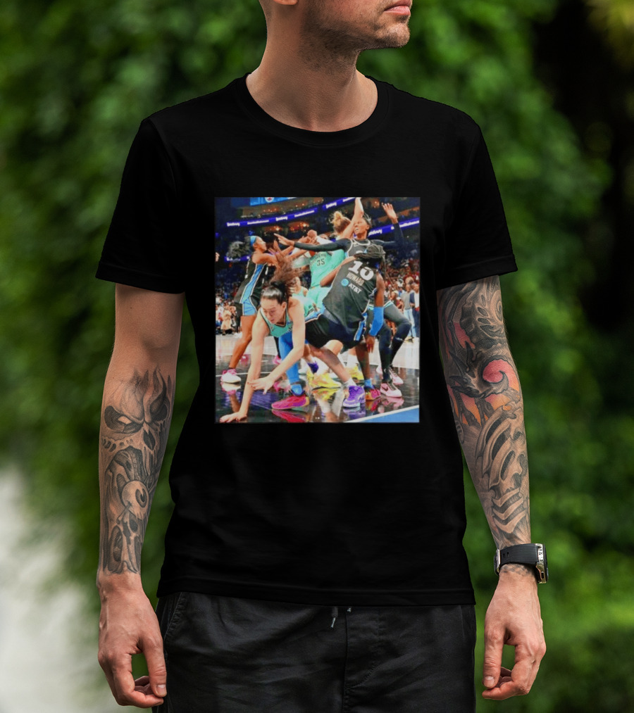 WNBA Action Howard 10 Brooklyn 35 AT&T Basketball Game T-Shirt