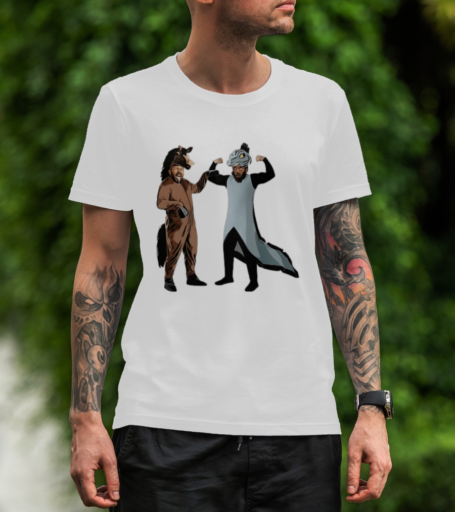 James Harden Joel Embiid Horse And Dinosaur Costumes Basketball Duo T-Shirt