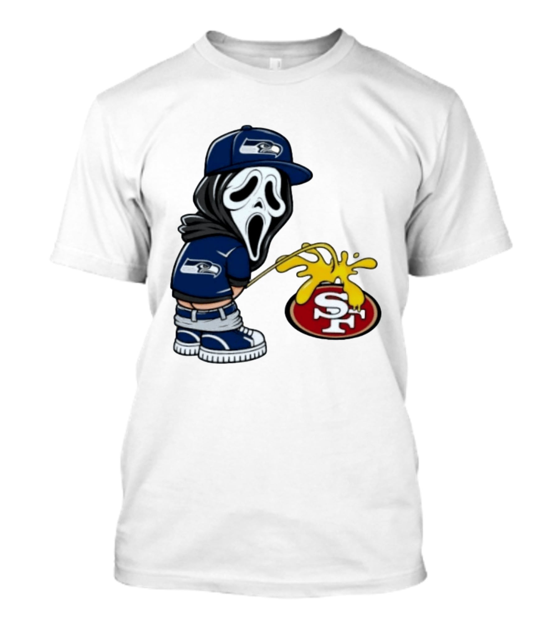 Seattle Seahawks Ghostface Fan Rivalry With San Francisco 49ers T-Shirt