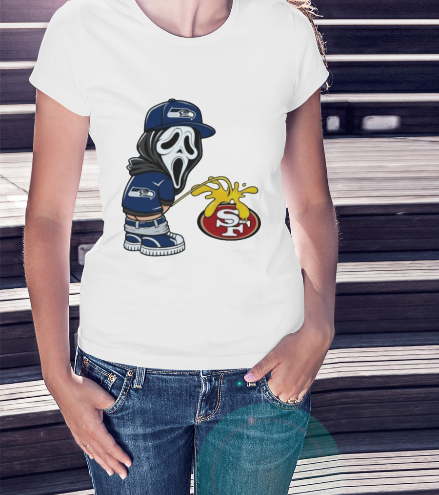 Seattle Seahawks Ghostface Fan Rivalry With San Francisco 49ers T-Shirt