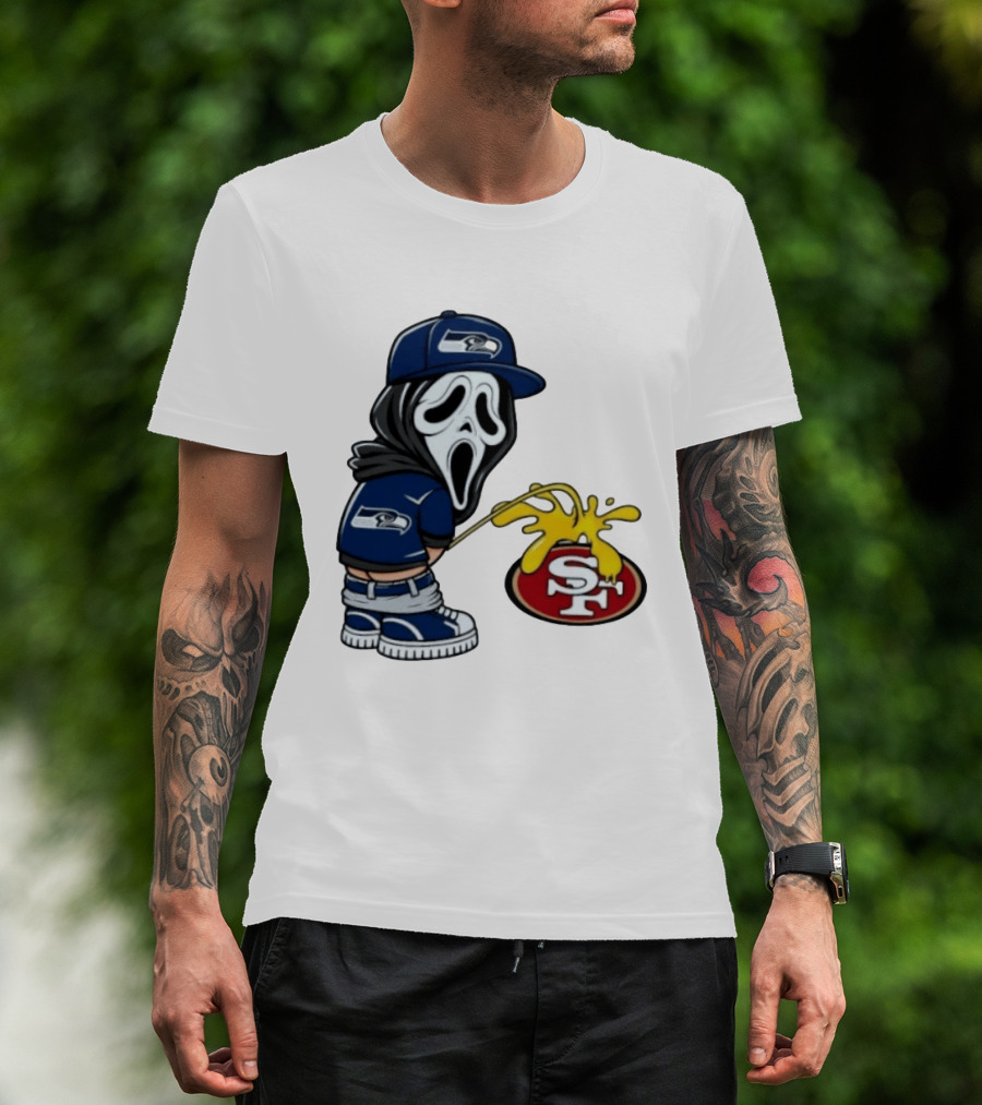 Seattle Seahawks Ghostface Fan Rivalry With San Francisco 49ers T-Shirt