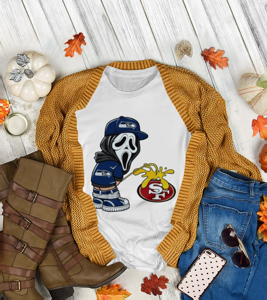 Seattle Seahawks Ghostface Fan Rivalry With San Francisco 49ers T-Shirt