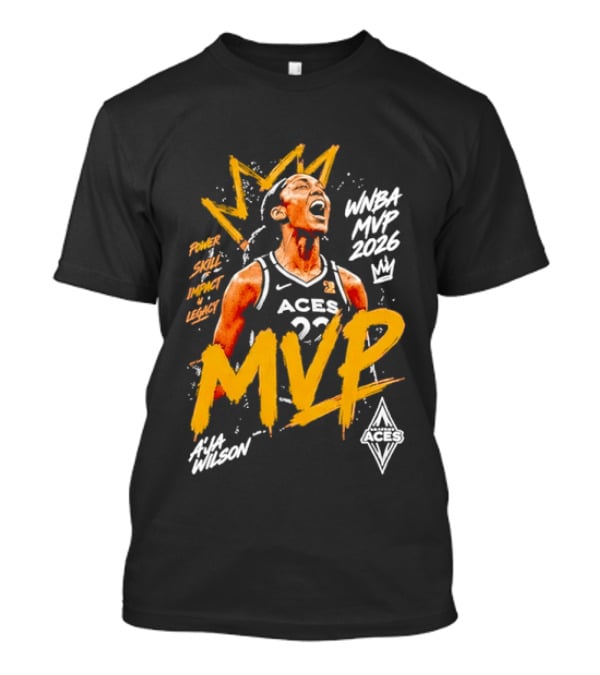 A'ja Wilson Las Vegas Aces MVP WNBA 2026 Power Skill Impact Legacy T-Shirt