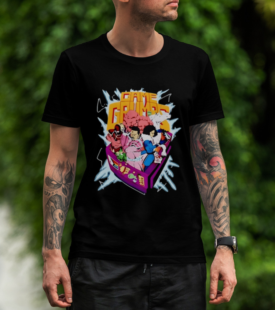 Game Grumps YouTube Gaming Retro Arcade Characters Explosion T-Shirt