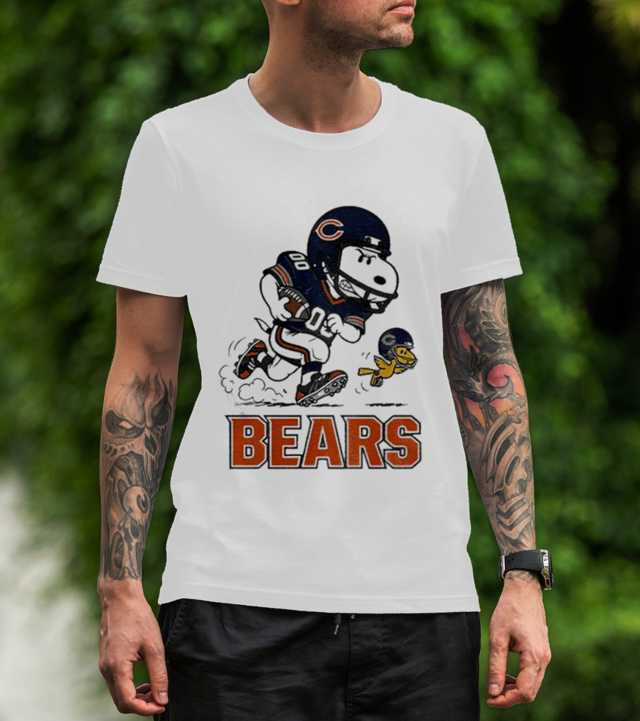 Chicago Bears Snoopy And Woodstock Football Team Fan T-Shirt