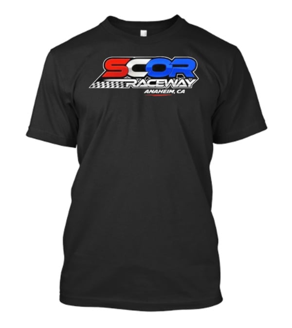 SCOR Raceway Anaheim CA Racing Flag T-Shirt
