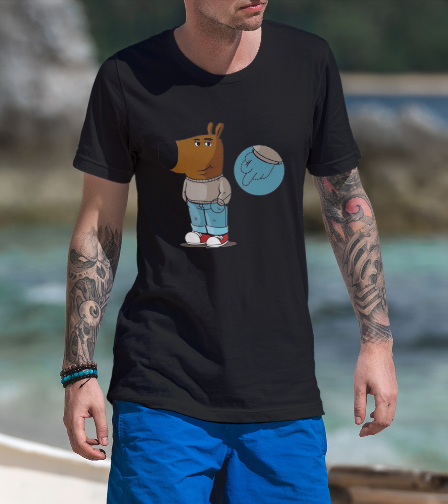 Chill Guy Middle Finger Bear Sweater Jeans Casual T-Shirt
