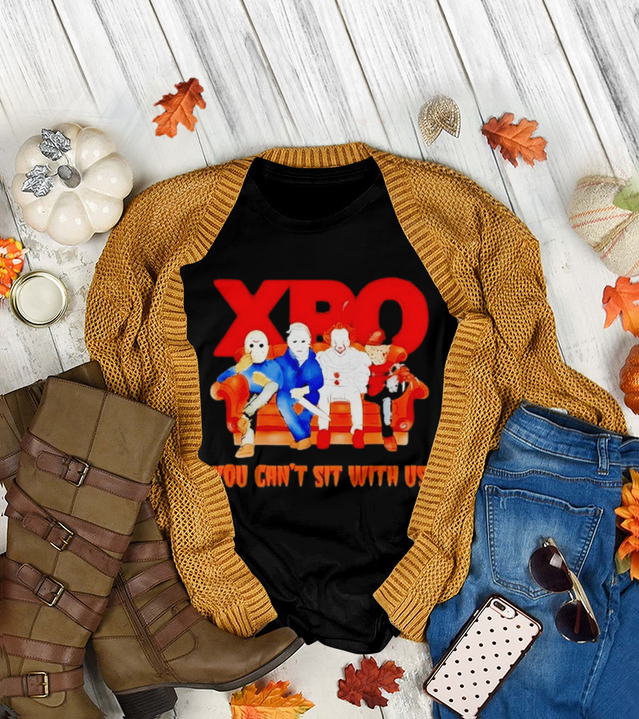 XBO Jason Voorhees Michael Myers Pennywise Freddy Krueger You Can't Sit With Us T-Shirt