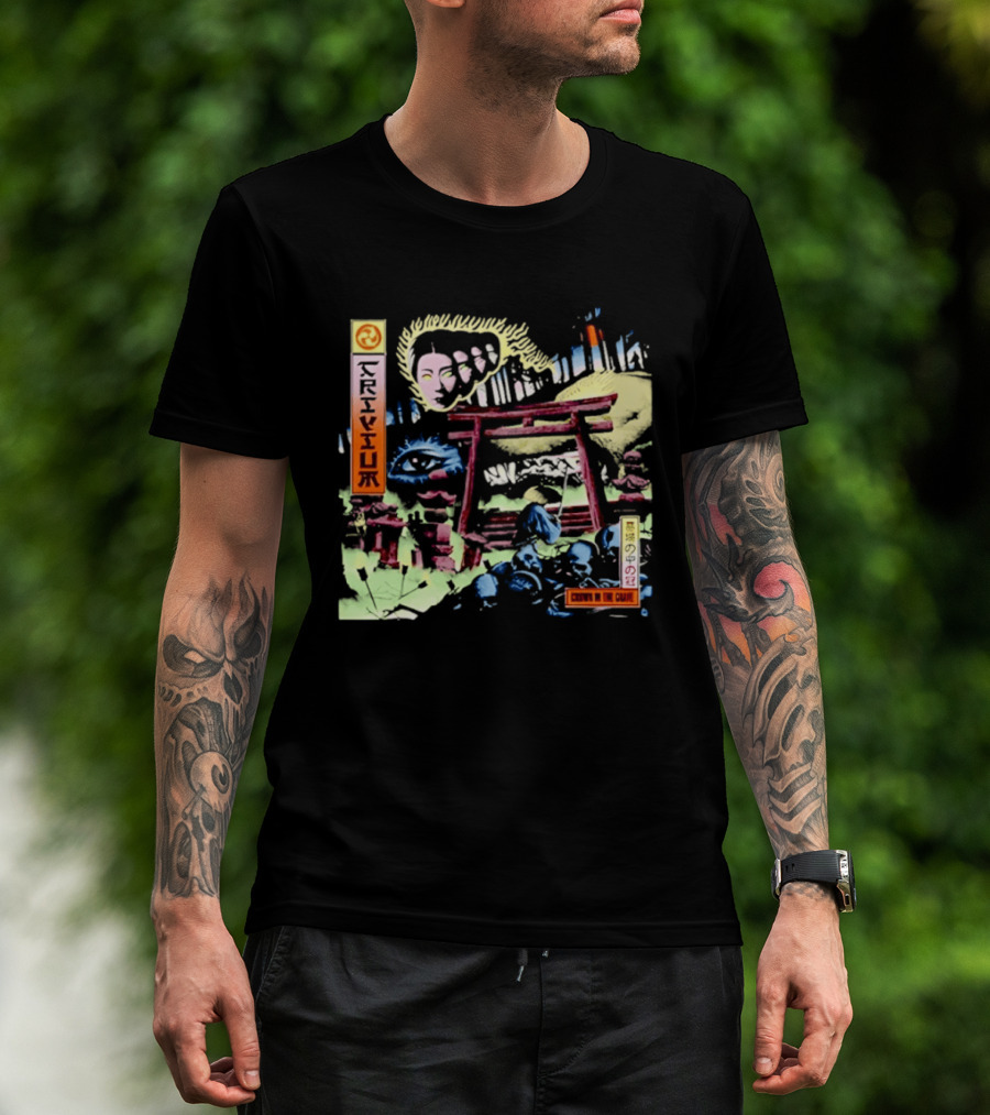 Trivium Crown In The Grave Heavy Metal Japanese Torii Gate Symbolism T-Shirt