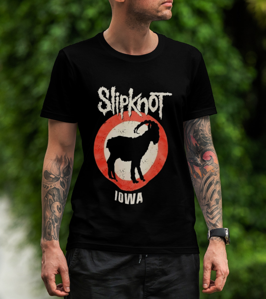 Slipknot Iowa Distressed Goat Heavy Metal T-Shirt