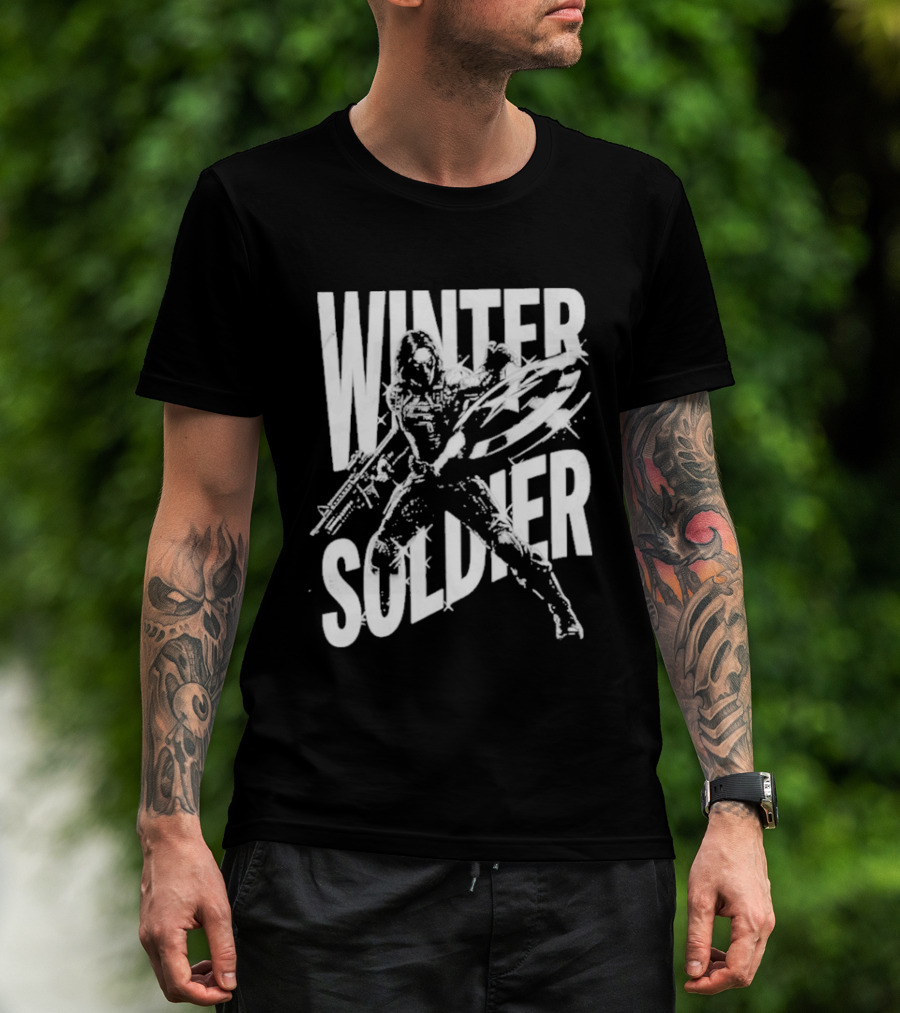 Winter Soldier Bucky Barnes Iconic Superhero T-Shirt
