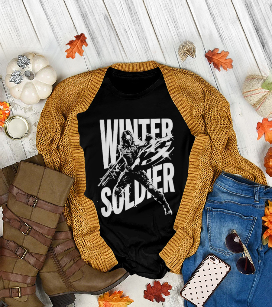 Winter Soldier Bucky Barnes Iconic Superhero T-Shirt