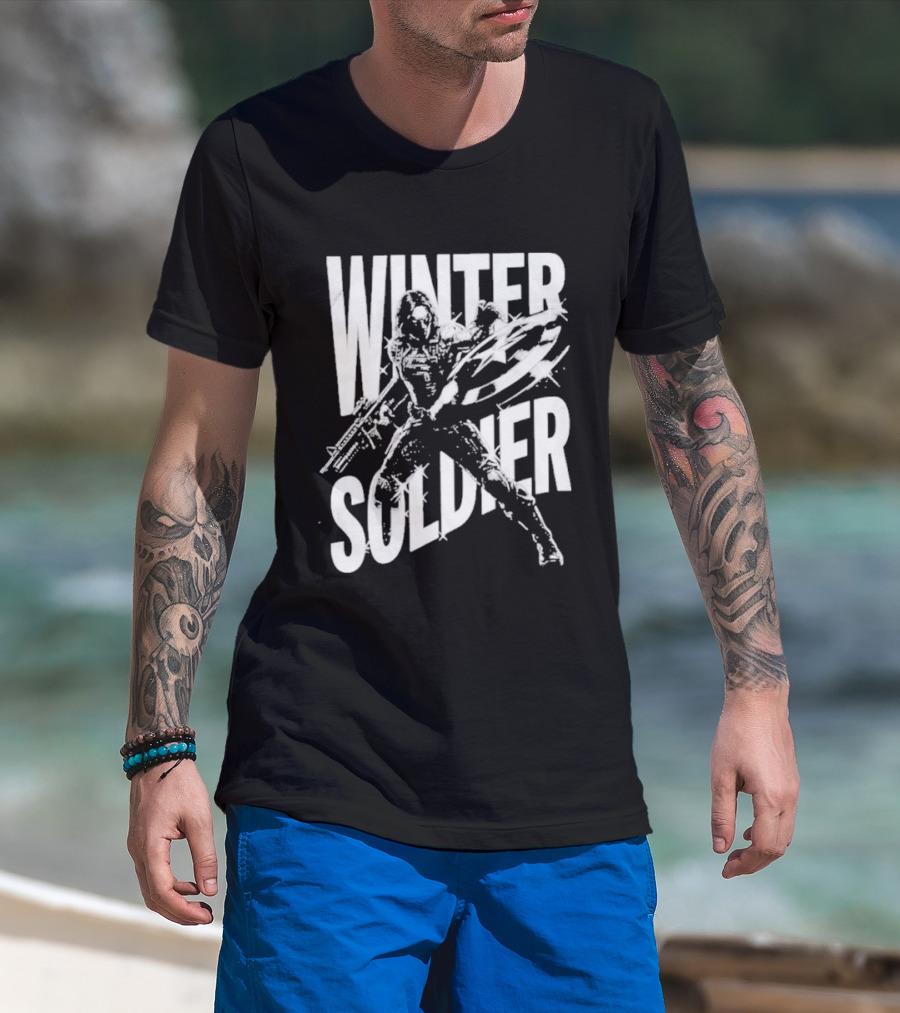 Winter Soldier Bucky Barnes Iconic Superhero T-Shirt
