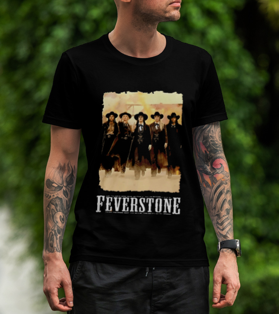 Feverstone Five Women Cowboy Outfits Walking T-Shirt