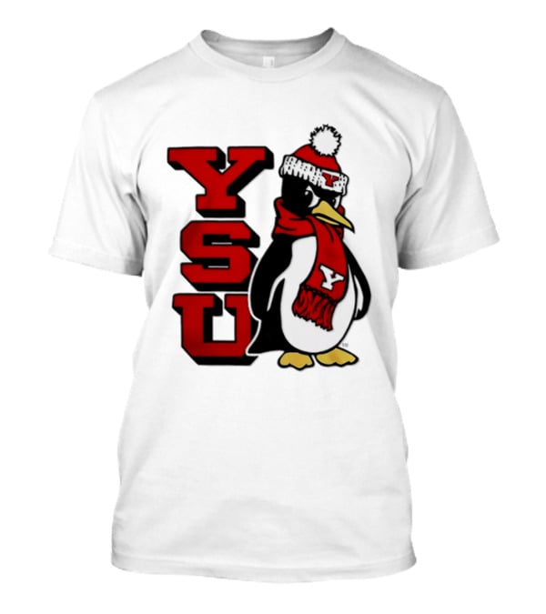 Youngstown State University YSU Penguin Winter Hat Scarf T-Shirt
