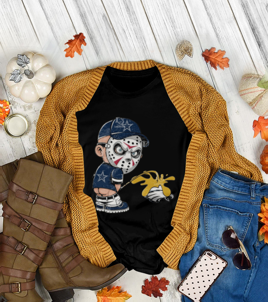 Dallas Cowboys Jason Voorhees Pissing On Philadelphia Eagles T-Shirt