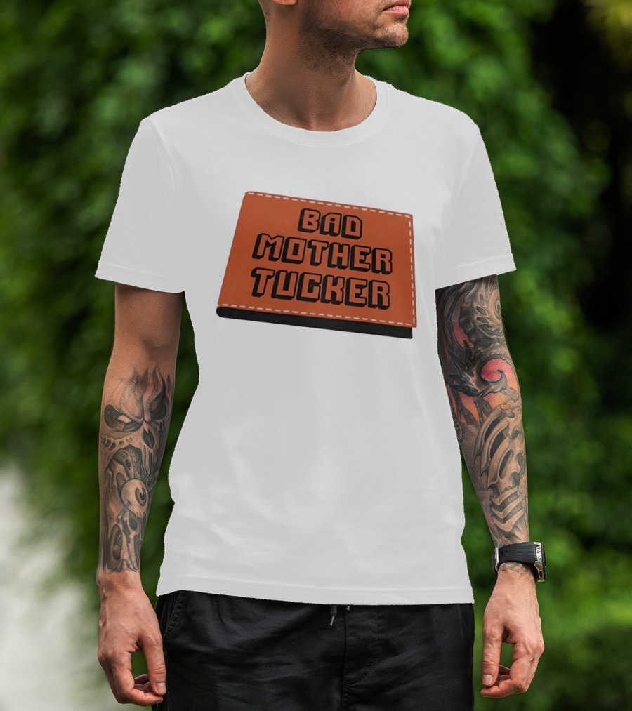 Bad Mother Tucker Bold Black Lettering Orange T-Shirt