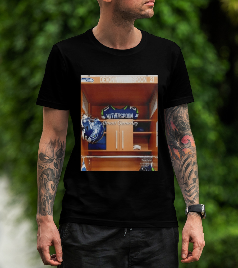 Devon Witherspoon Seattle Seahawks 21 Almost Gameday Locker Room T-Shirt