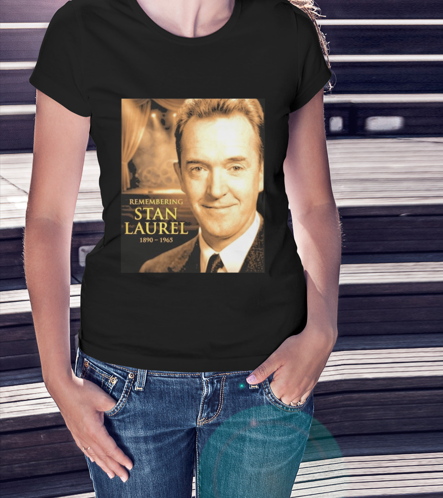 Remembering Stan Laurel 1890 1965 Vintage Theater T-Shirt