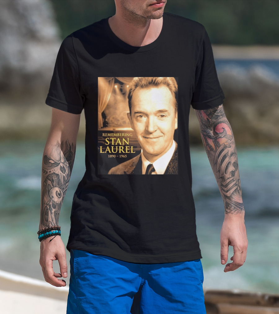 Remembering Stan Laurel 1890 1965 Vintage Theater T-Shirt
