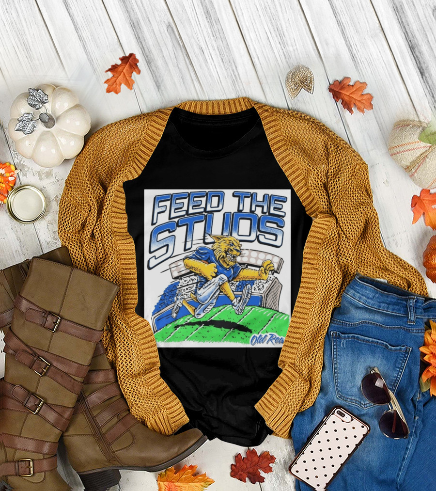 Feed The Studs Old Row Football Wildcat Stadium Run T-Shirt
