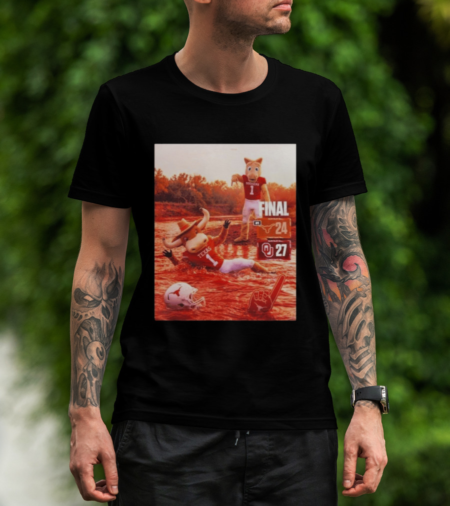 Texas Vs Oklahoma Final Score Longhorns 24 Sooners 27 T-Shirt
