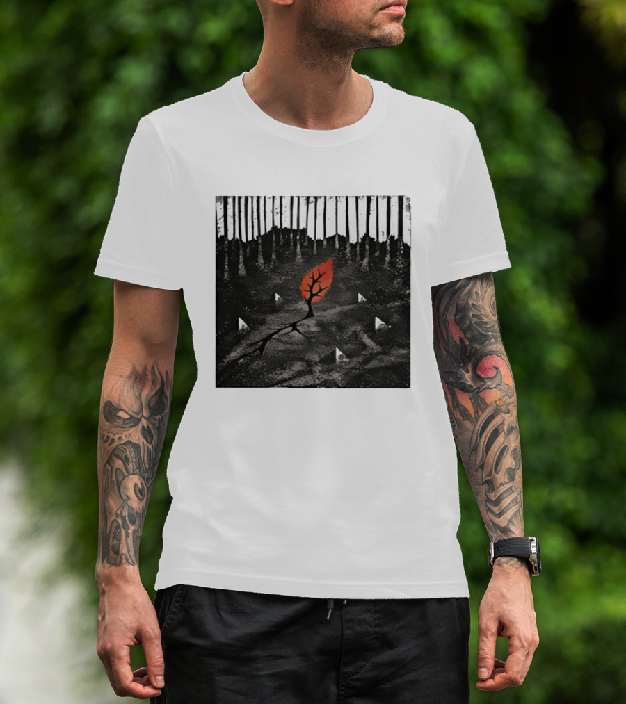 Sleeping With Sirens Tree Forest Alternative Rock Red Leaf T-Shirt