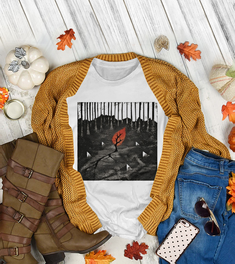 Sleeping With Sirens Tree Forest Alternative Rock Red Leaf T-Shirt