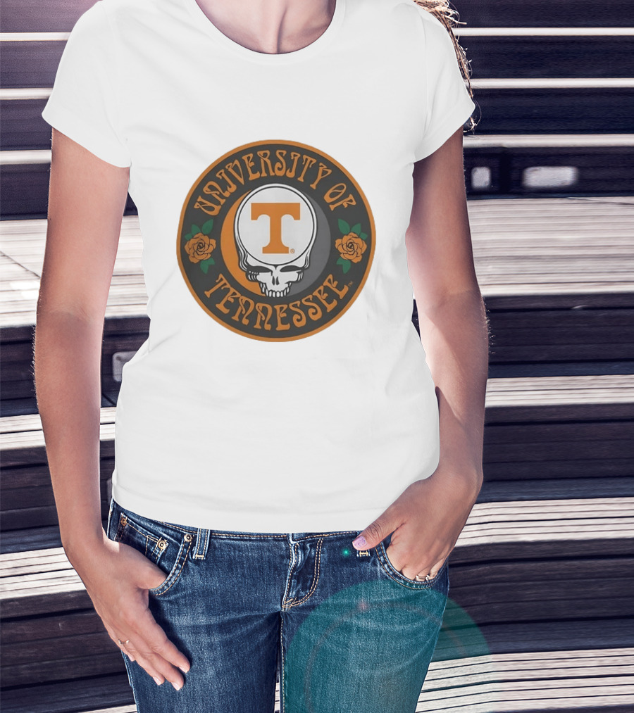 University Of Tennessee Grateful Dead Steal Your Face Skull Roses T-Shirt