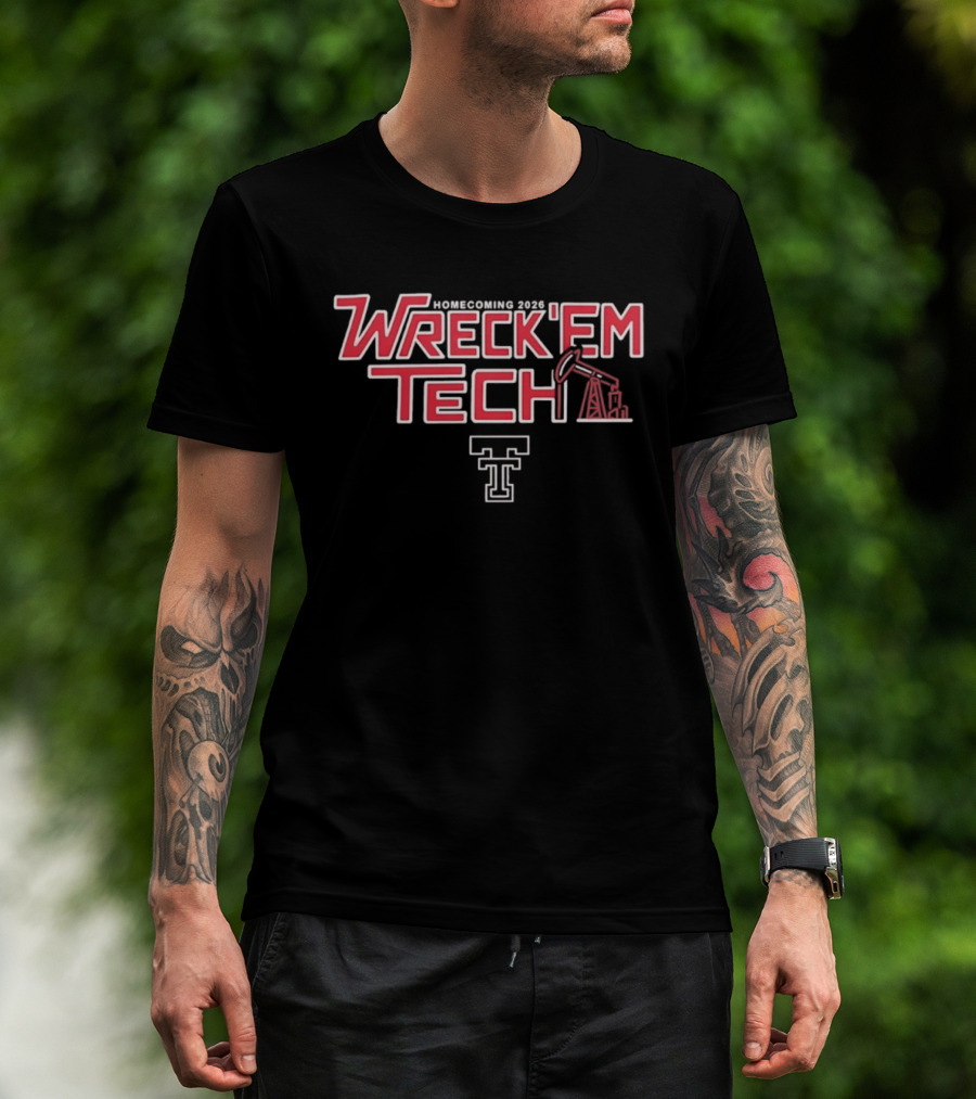 Wreck'em Tech Homecoming 2026 Red Raiders Pumpjack T T-Shirt