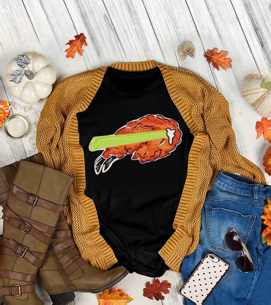 Buffalo Chicken Wing Celery Stick Combo T-Shirt