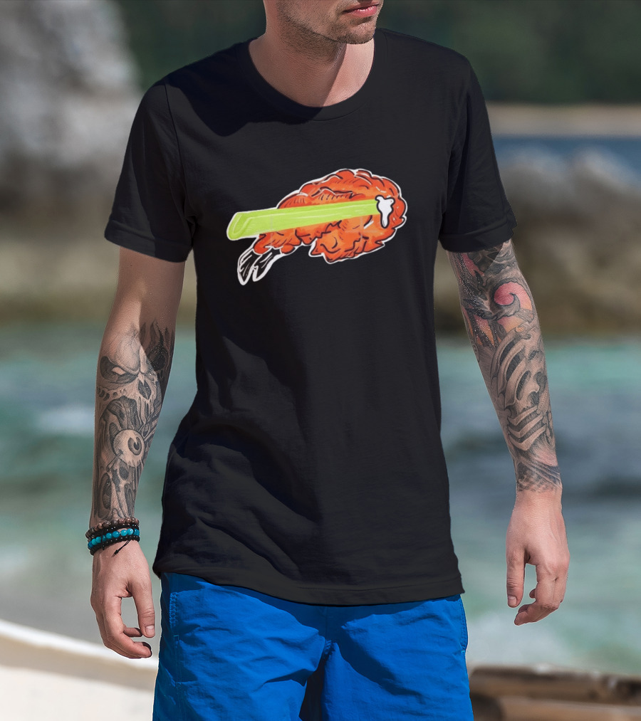 Buffalo Chicken Wing Celery Stick Combo T-Shirt