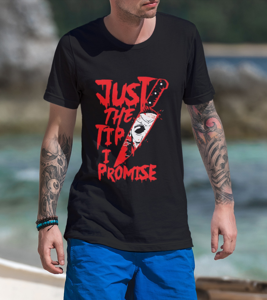 Michael Myers Just The Tip I Promise Knife Horror Movie T-Shirt