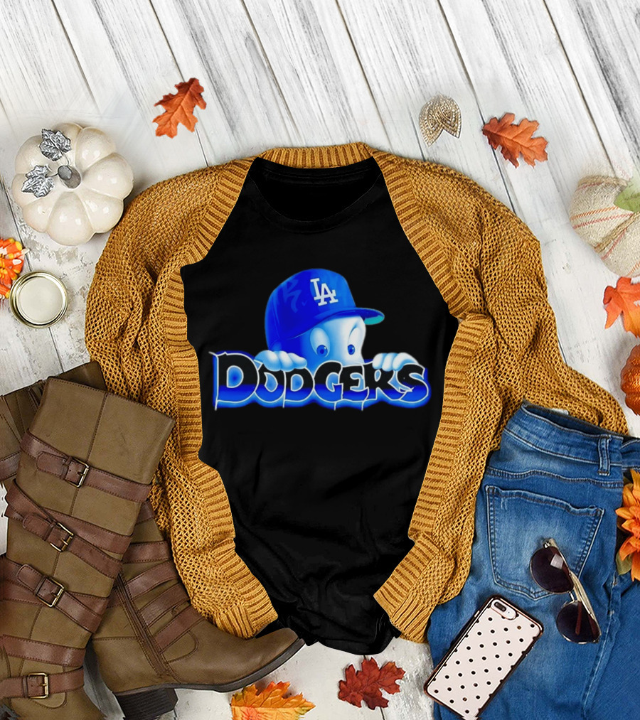 Casper Dodgers Los Angeles Baseball Cap Ghost T-Shirt